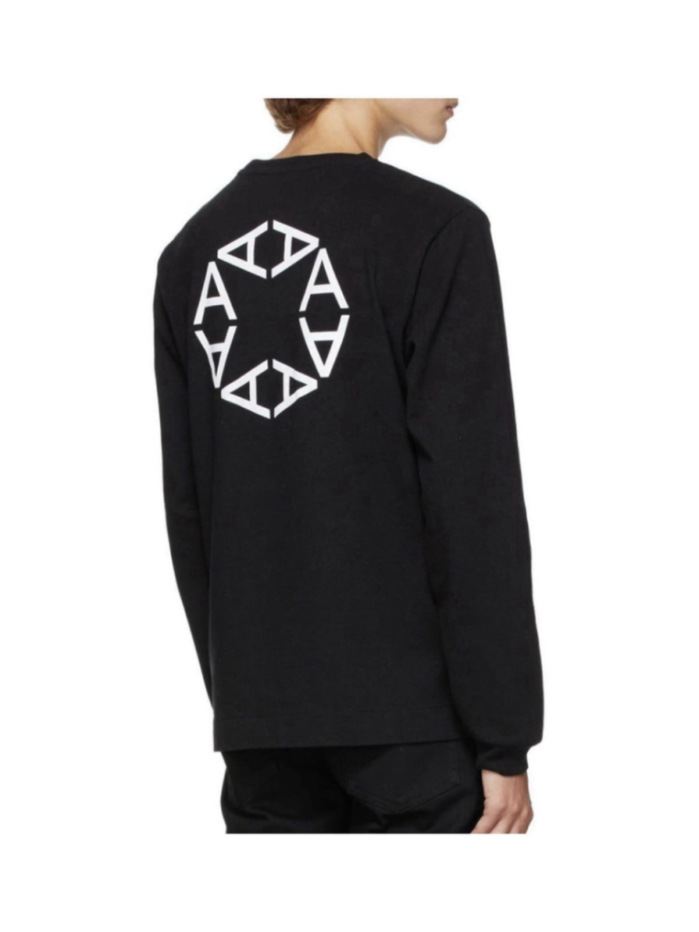 1017 ALYX 9SM Pullover Sweatshirt Mens M Black Streetwear Sphere Logo Print